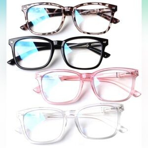 Anti Blue Light Blocking Reading Glasses 4 PC Computer Readers New includes all